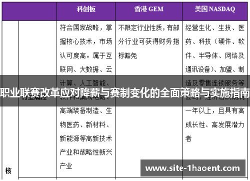 职业联赛改革应对降薪与赛制变化的全面策略与实施指南 职业联赛改革应对降薪与赛制变化的全面策略与实施指南